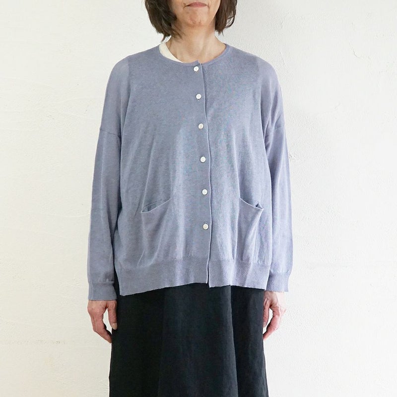 Branch m‘.,ブランチエム,ナチュラル,30代,40代,50代,60代,リネン,ゆったり,リネンコットン,カーディガン,ニットカーディガン,リネンニットカーディガン,