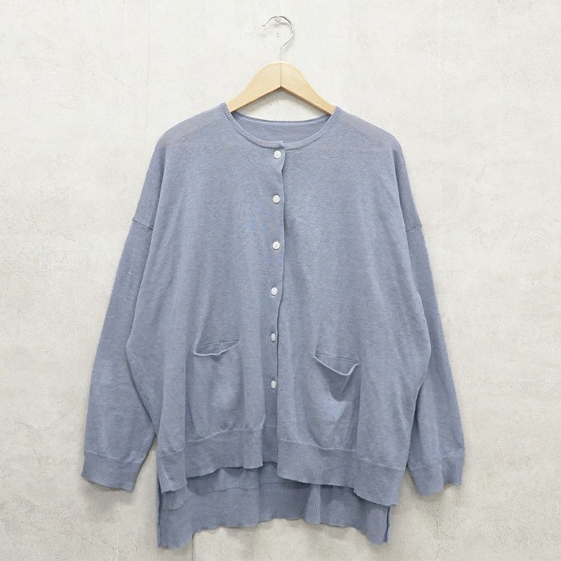 Branch m‘.,ブランチエム,ナチュラル,30代,40代,50代,60代,リネン,ゆったり,リネンコットン,カーディガン,ニットカーディガン,リネンニットカーディガン,