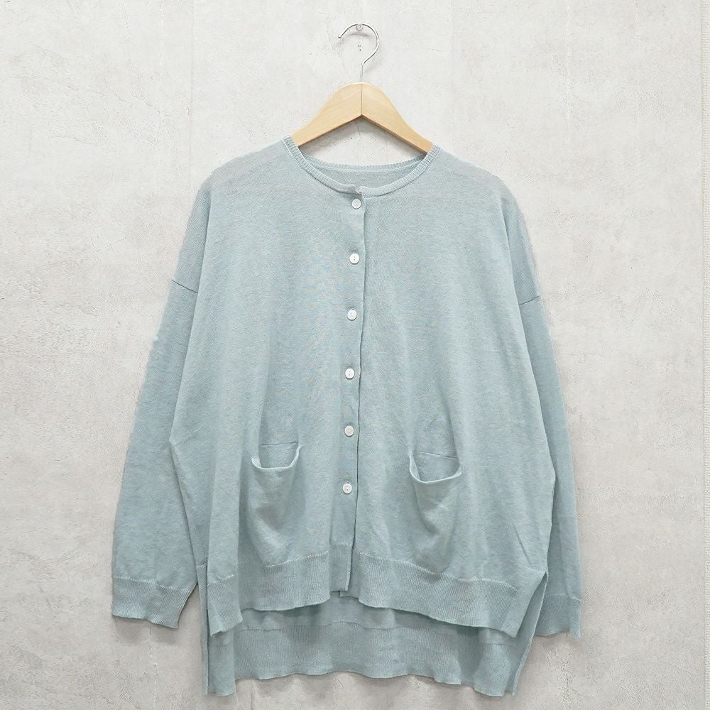 Branch m‘.,ブランチエム,ナチュラル,30代,40代,50代,60代,リネン,ゆったり,リネンコットン,カーディガン,ニットカーディガン,リネンニットカーディガン,