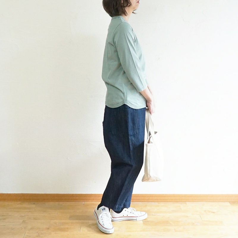 Branch m‘.,ブランチエム,ナチュラル,30代,40代,50代,60代, ,ゆったり,コットン,綿,7分袖,カットソー,インナー,Tシャツ,7分袖Tシャツ