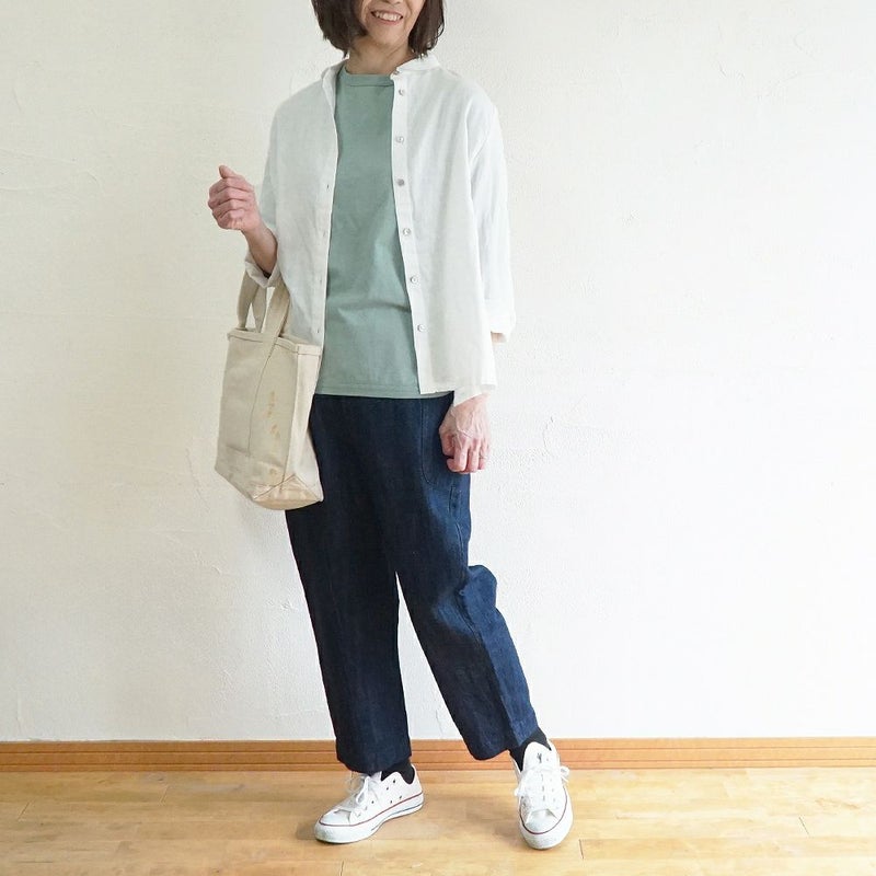 Branch m‘.,ブランチエム,ナチュラル,30代,40代,50代,60代, ,ゆったり,コットン,綿,7分袖,カットソー,インナー,Tシャツ,7分袖Tシャツ