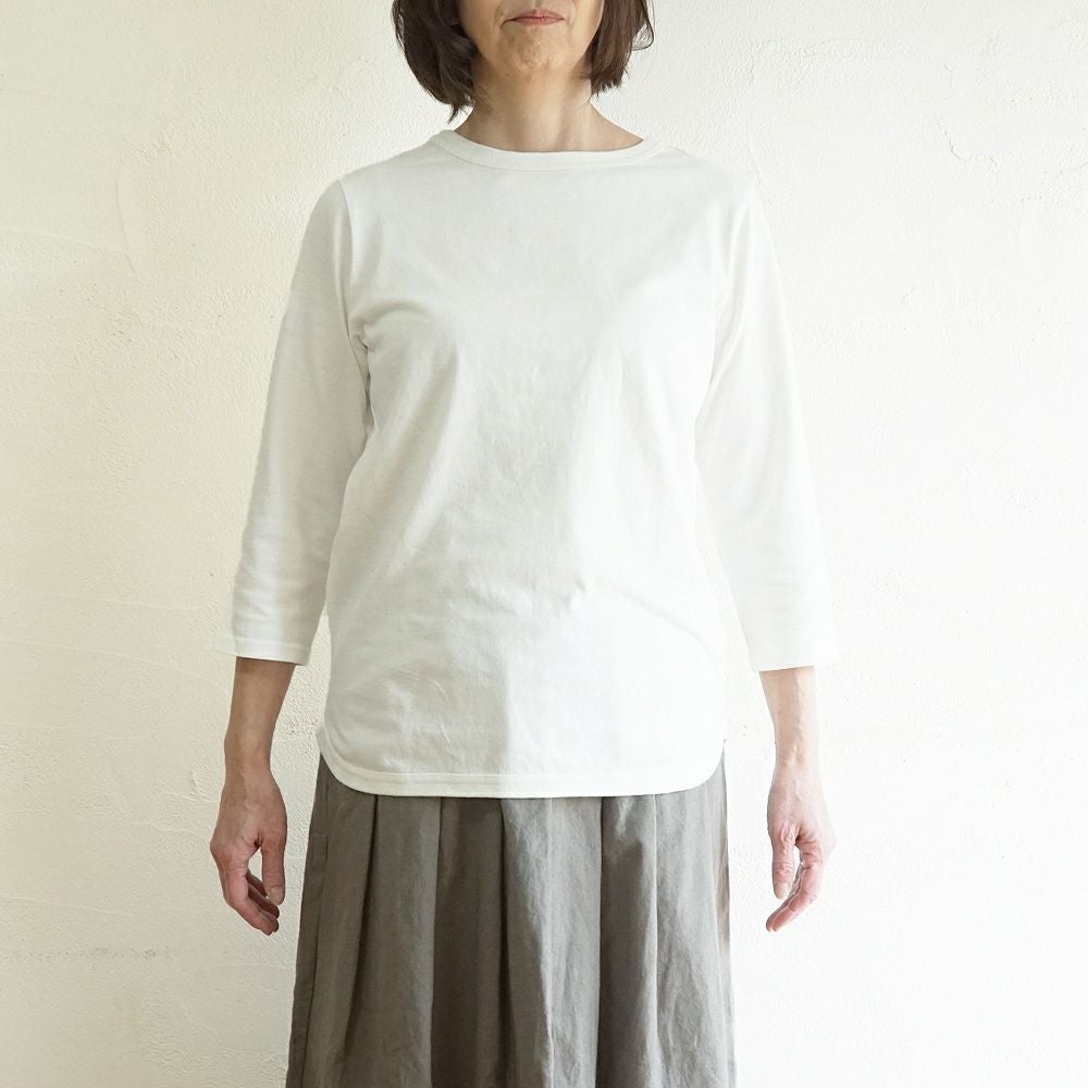 Branch m‘.,ブランチエム,ナチュラル,30代,40代,50代,60代, ,ゆったり,コットン,綿,7分袖,カットソー,インナー,Tシャツ,7分袖Tシャツ