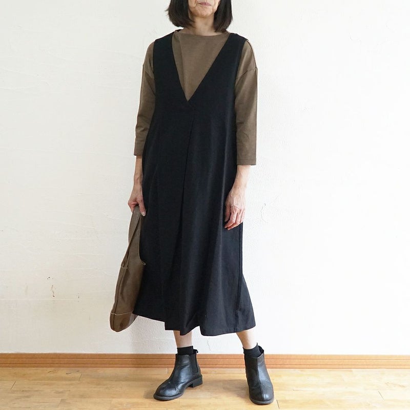 Branch m‘.,ブランチエム,ナチュラル,30代,40代,50代,60代, ,ゆったり,コットン,綿,ボートネック,カットソー,インナー,Tシャツ,7分袖,7分袖Tシャツ,ワイドTシャツ