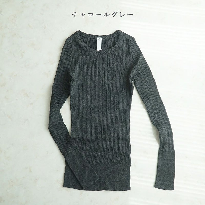 Branch m‘.,ブランチエム,ナチュラル,30代,40代,50代,60代, ,ゆったり,コットン,綿,クルーネック,テレコ,ランダムテレコ, 