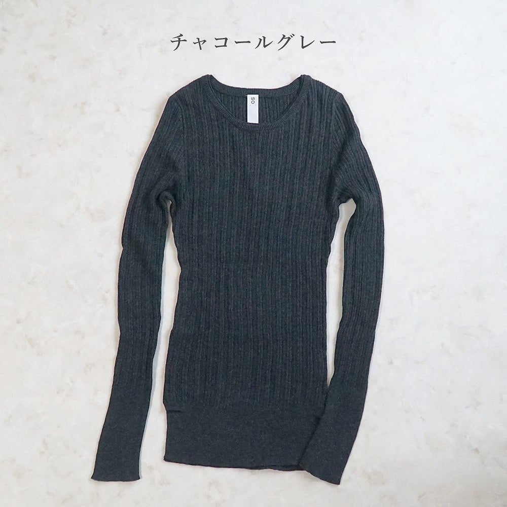 Branch m‘.,ブランチエム,ナチュラル,30代,40代,50代,60代, ,ゆったり,コットン,綿,クルーネック,テレコ,ランダムテレコ, 