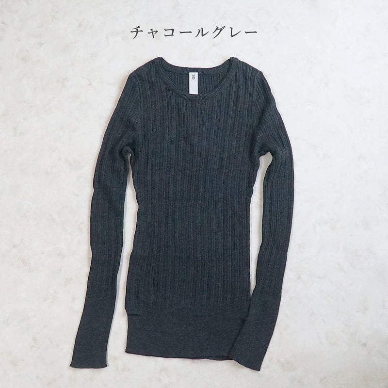 Branch m‘.,ブランチエム,ナチュラル,30代,40代,50代,60代, ,ゆったり,コットン,綿,クルーネック,テレコ,ランダムテレコ, 