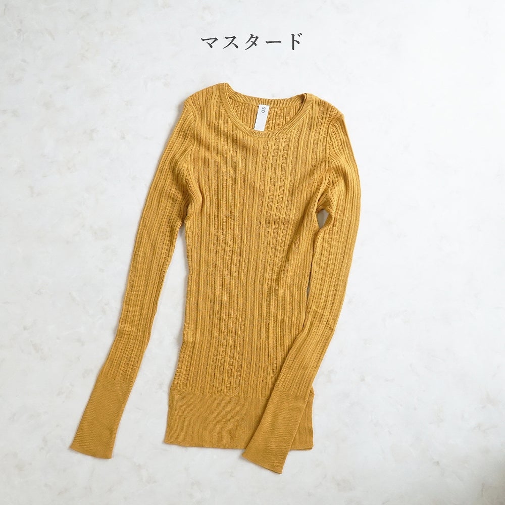 Branch m‘.,ブランチエム,ナチュラル,30代,40代,50代,60代, ,ゆったり,コットン,綿,クルーネック,テレコ,ランダムテレコ, 