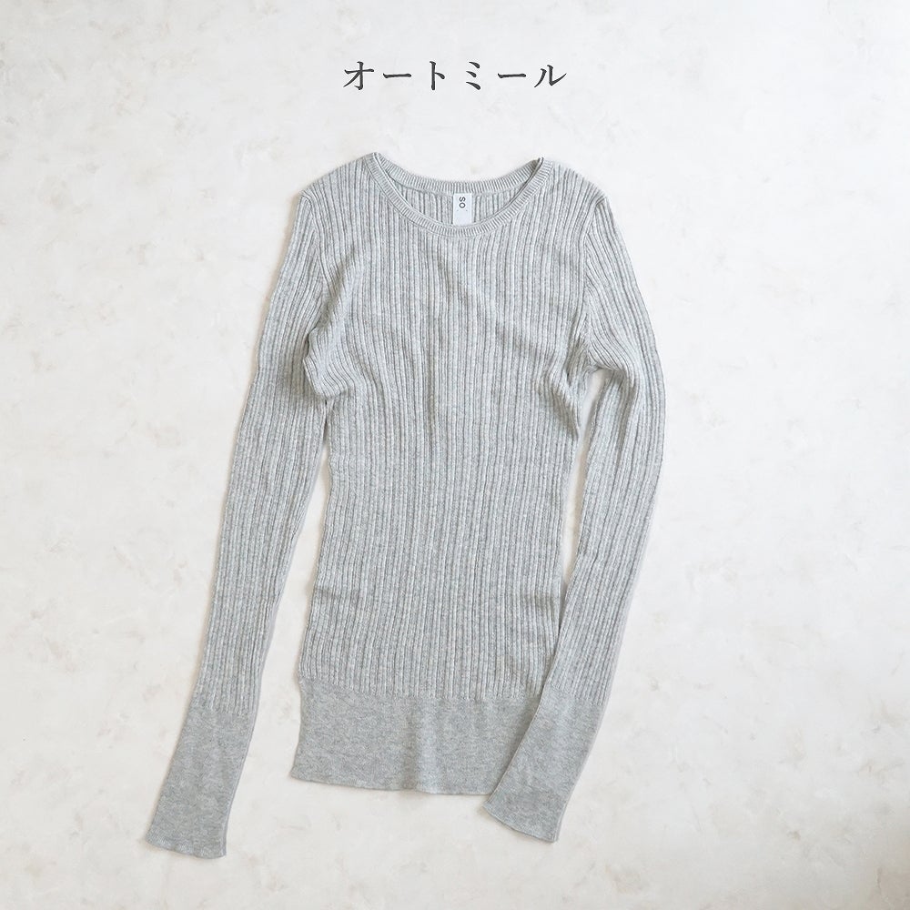 Branch m‘.,ブランチエム,ナチュラル,30代,40代,50代,60代, ,ゆったり,コットン,綿,クルーネック,テレコ,ランダムテレコ, 