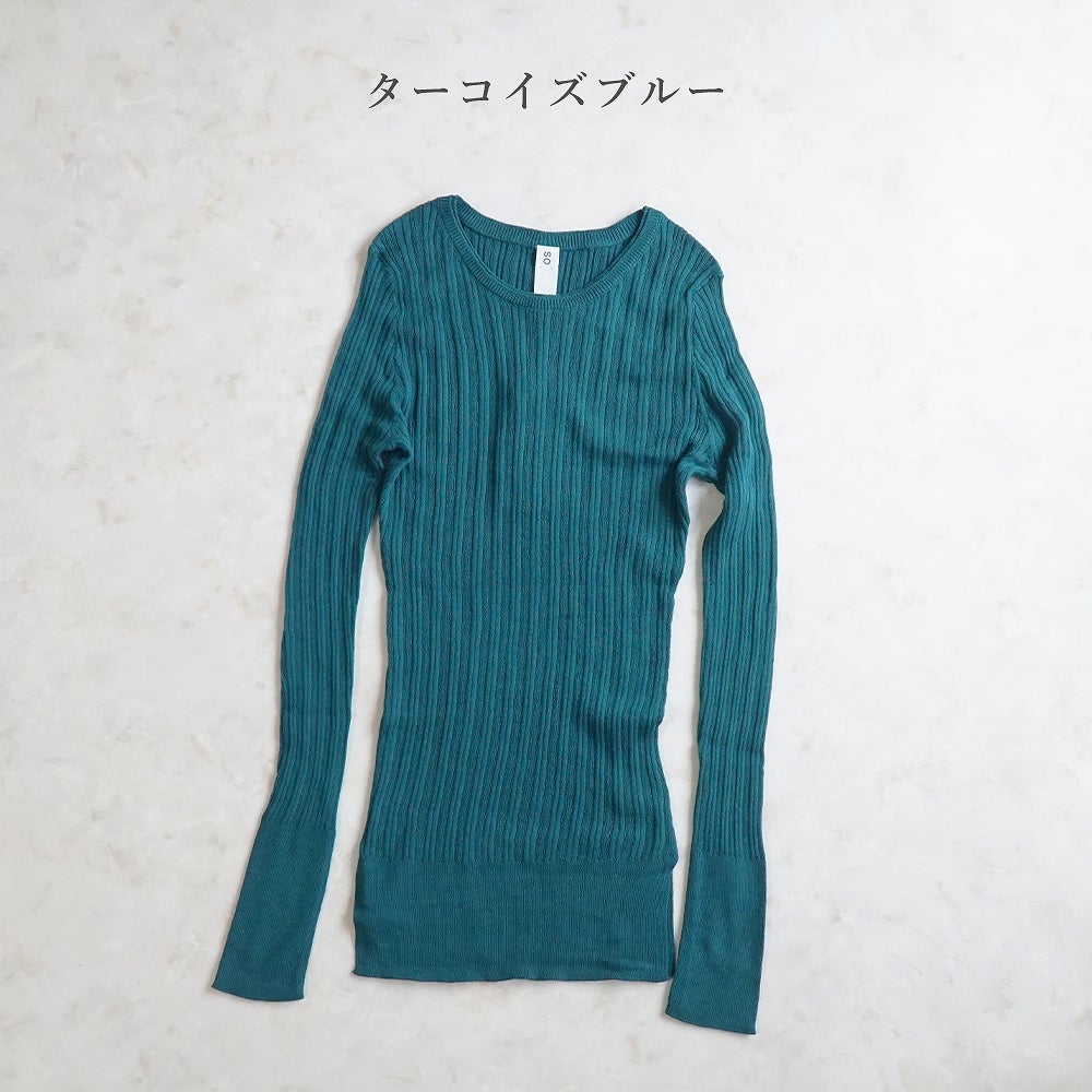 Branch m‘.,ブランチエム,ナチュラル,30代,40代,50代,60代, ,ゆったり,コットン,綿,クルーネック,テレコ,ランダムテレコ, 