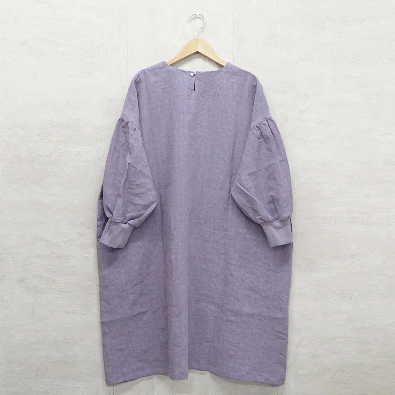 Branch m‘.,ブランチエム,ナチュラル,30代,40代,50代,60代,リネン,ゆったり,割烹着,リネン割烹着,エプロン,リブ袖,ワンピース」,ワンピース割烹着,リネンワンピース