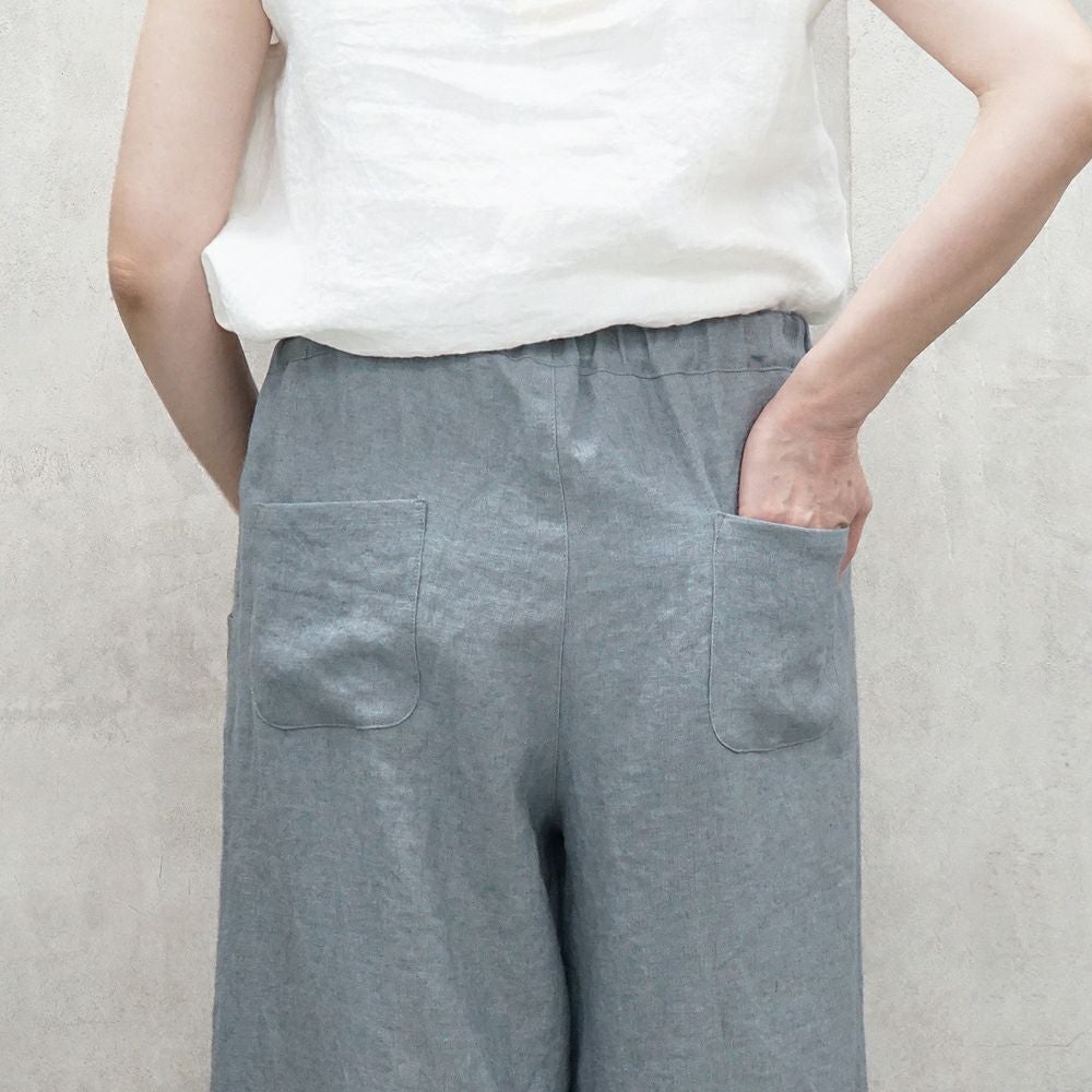 Branch m‘.,ブランチエム,ナチュラル,30代,40代,50代,60代,リネン,ゆったり,ワイドパンツ,リネンワイドパンツ,リネンパンツ,パンツ,