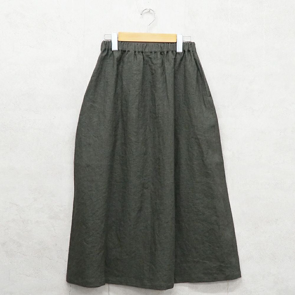 Branch m‘.,ブランチエム,ナチュラル,30代,40代,50代,60代,リネン,ゆったり,スカート,リネンスカート,切り替え,切り替えタック,タックスカート