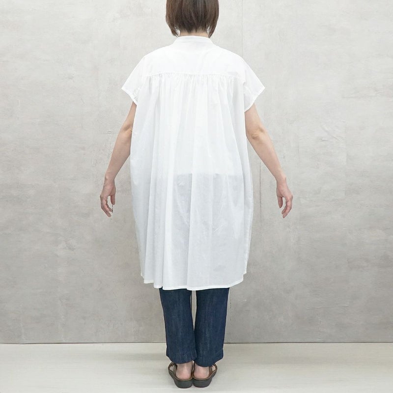 Branch m‘.,ブランチエム,ナチュラル,30代,40代,50代,60代,コットン,ゆったり,綿,ワンピース,シャツワンピース,ギャザーワンピース,コットンone-piece,チュニック,チュニックワンピース