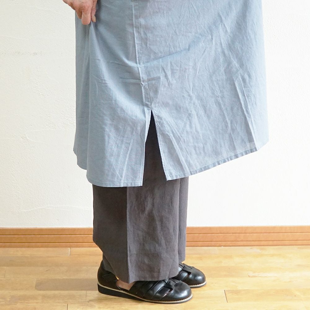 Branch m‘.,ブランチエム,ナチュラル,30代,40代,50代,60代,リネン,ゆったり,コットンリネン,コットン,綿麻,ワンピース,ギャザーワンピース,羽織ワンピース,7分袖,7分袖ワンピース,羽織