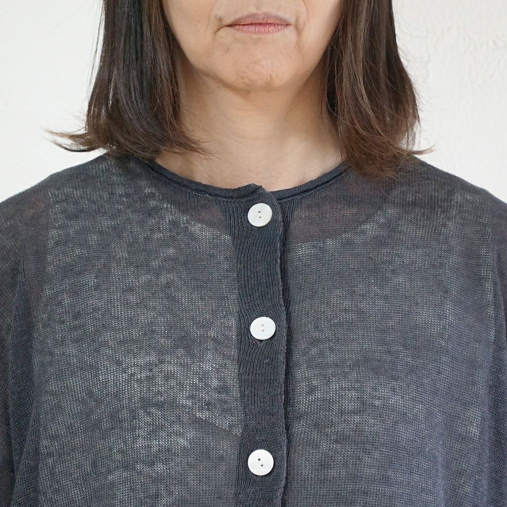 Branch m‘.,ブランチエム,ナチュラル,30代,40代,50代,60代,ゆったり,リネン,knit,ニット,リネンニット,カーディガン,ニットカーディガン,５分袖,５分袖カーディガン,