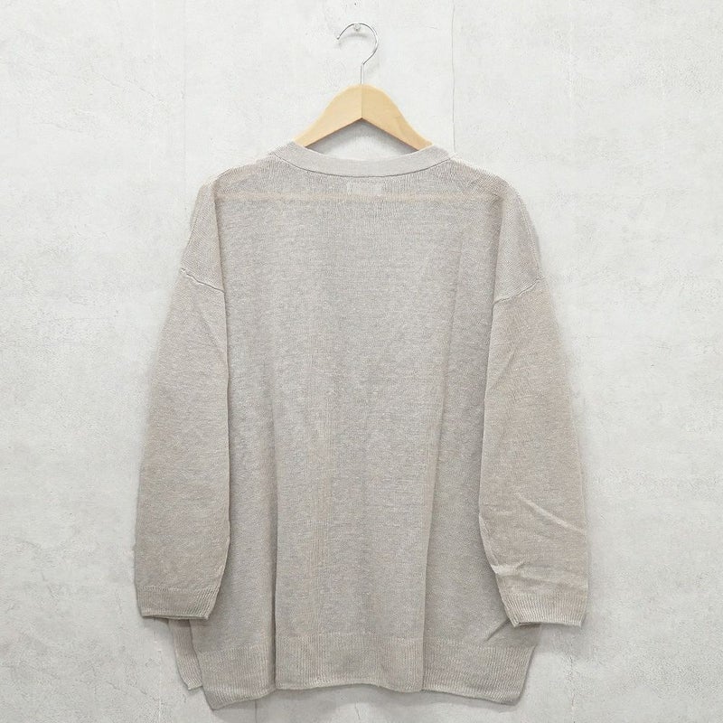 Branch m‘.,ブランチエム,ナチュラル,30代,40代,50代,60代,ゆったり,リネン,knit,ニット,リネンニット,カーディガン,ニットカーディガン,Vネック,Vネックカーディガン