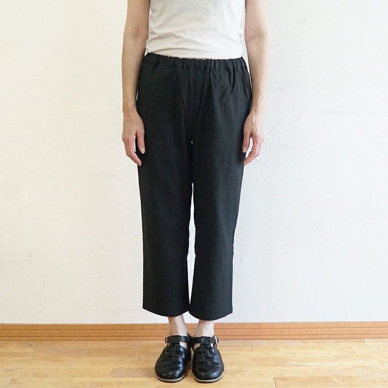 Branch m‘.,ブランチエム,ナチュラル,30代,40代,50代,60代,リネン,ゆったり,リネンコットン,ストレッチ,pants,パンツ,ストレッチパンツ,クロップド,クロップドパンツ 