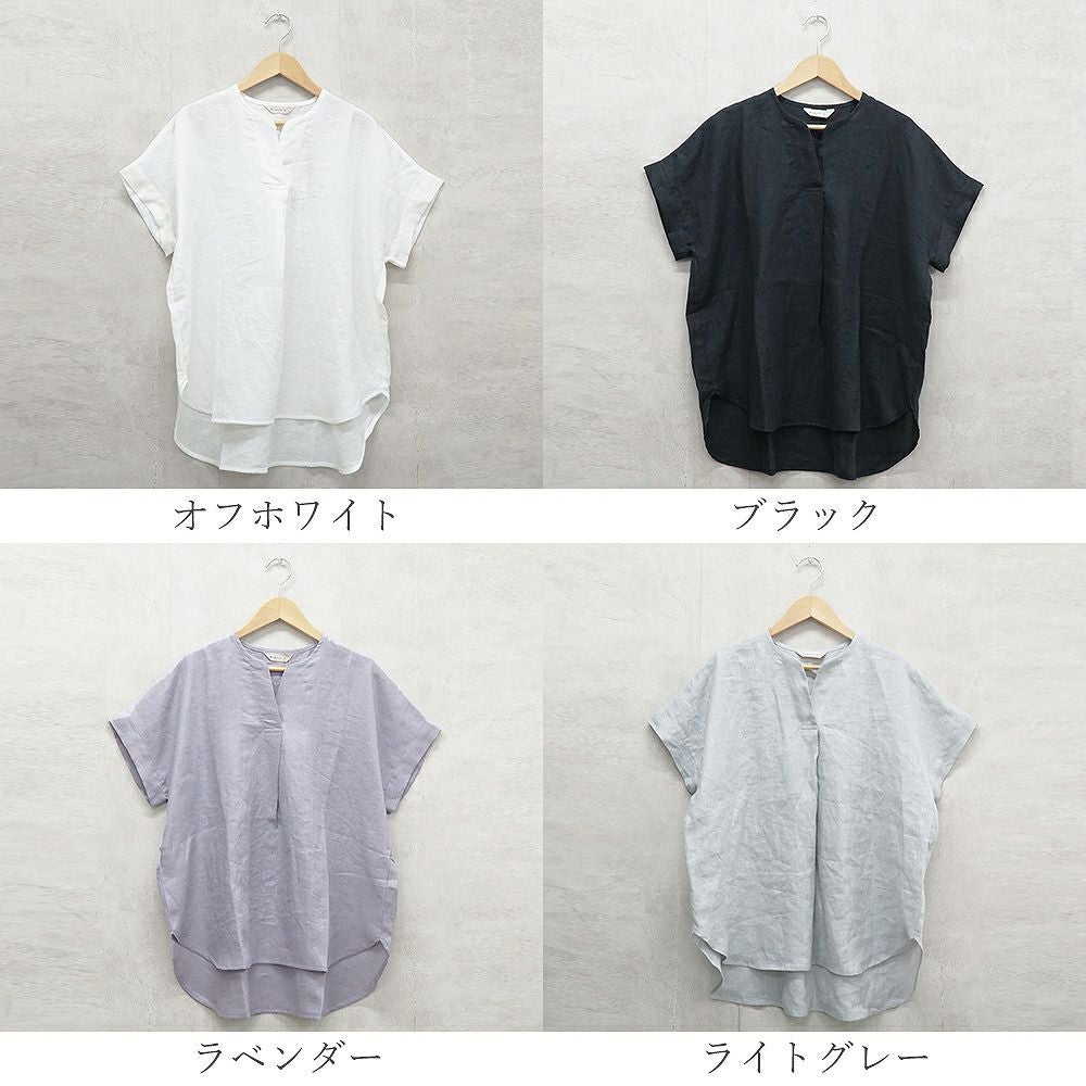 Branch m‘.,ブランチエム,ナチュラル,30代,40代,50代,60代,リネン,ゆったり,ブラウス,リネンブラウス,スキッパーブラウス,スキッパー 