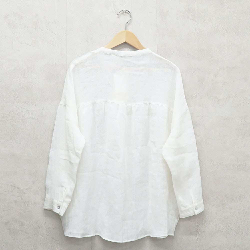 Branch m‘.,ブランチエム,ナチュラル,30代,40代,50代,60代,リネン,ゆったり,ブラウス,リネンブラウス,長袖ブラウス,チュニック,リネンチュニック,チュニックブラウス,ギャザーブラウス