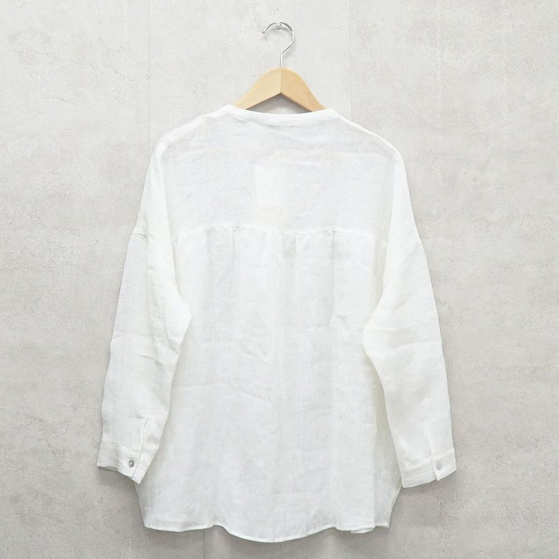 Branch m‘.,ブランチエム,ナチュラル,30代,40代,50代,60代,リネン,ゆったり,ブラウス,リネンブラウス,長袖ブラウス,チュニック,リネンチュニック,チュニックブラウス,ギャザーブラウス
