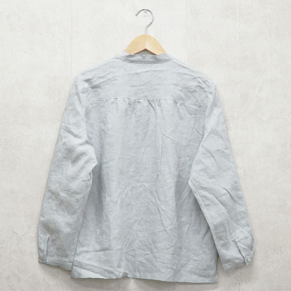 Branch m‘.,ブランチエム,ナチュラル,30代,40代,50代,60代,リネン,ゆったり,ブラウス,リネンブラウス,羽織, バンドカラー,バンドカラーブラウス,スタンドカラー,スタンドカラーブラウス