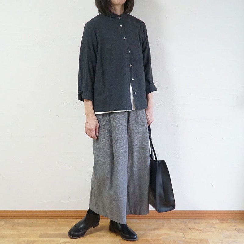 Branch m‘.,ブランチエム,ナチュラル,30代,40代,50代,60代,コットン,ゆったり,blouse,ブラウス,綿ブラウス,起毛ブラウス,羽織,羽織ブラウス,丸襟,丸襟ブラウス,シャツ,丸襟シャツ