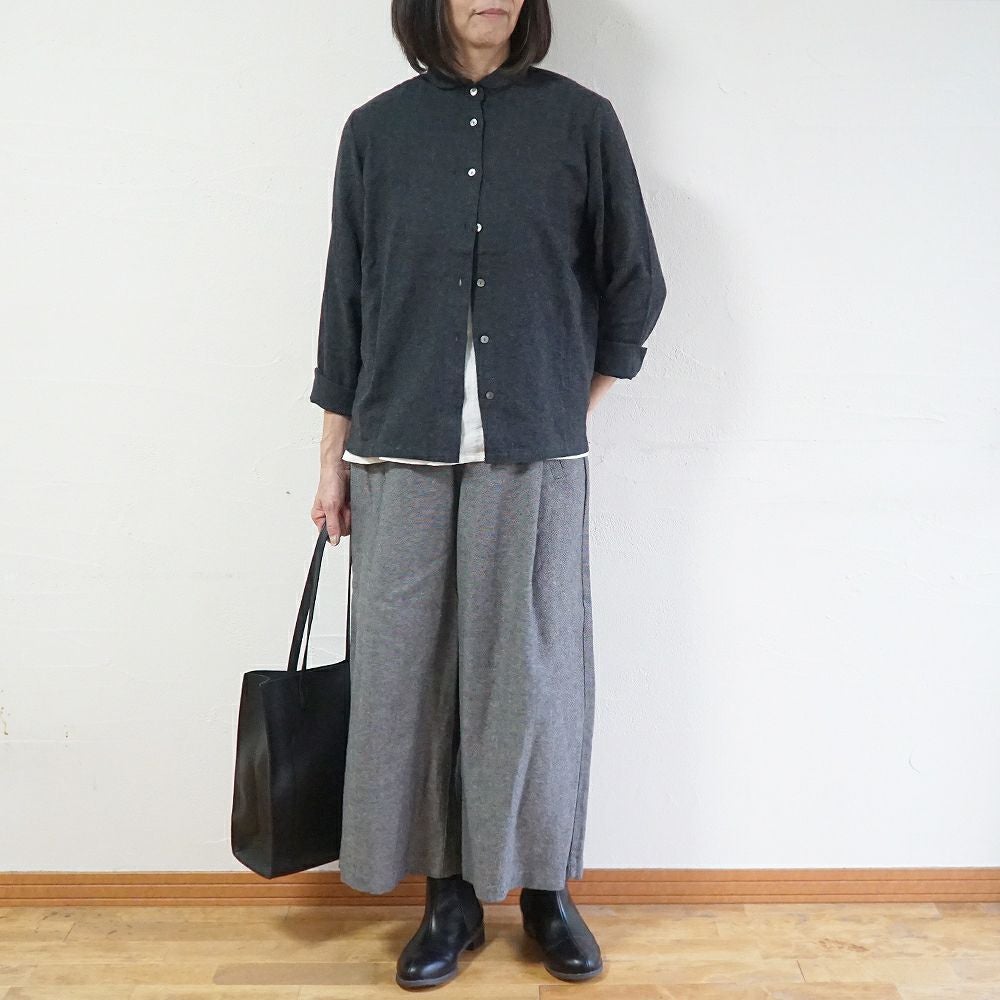 Branch m‘.,ブランチエム,ナチュラル,30代,40代,50代,60代,コットン,ゆったり,blouse,ブラウス,綿ブラウス,起毛ブラウス,羽織,羽織ブラウス,丸襟,丸襟ブラウス,シャツ,丸襟シャツ