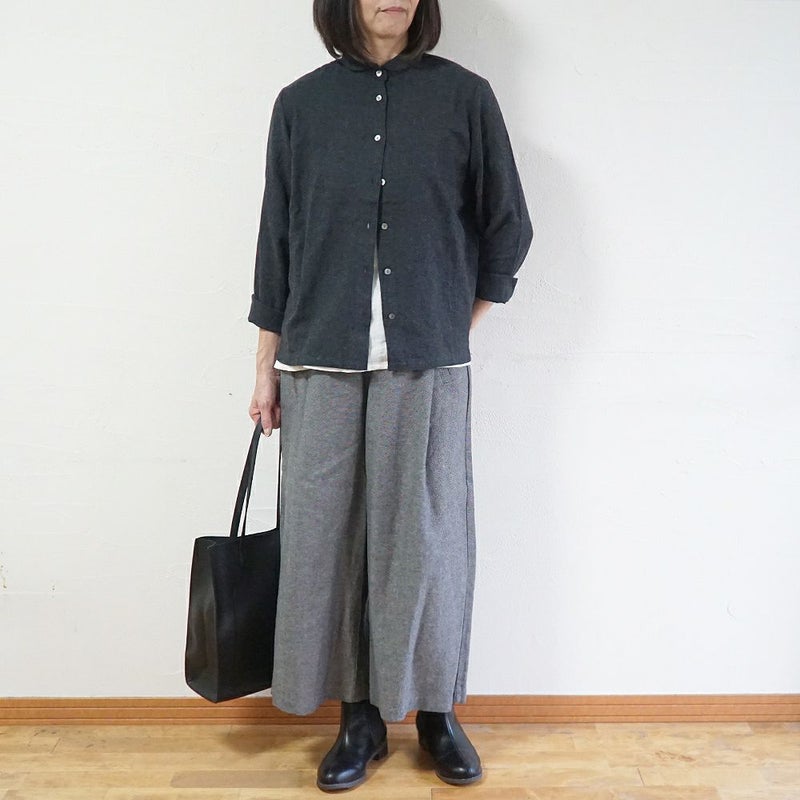 Branch m‘.,ブランチエム,ナチュラル,30代,40代,50代,60代,コットン,ゆったり,blouse,ブラウス,綿ブラウス,起毛ブラウス,羽織,羽織ブラウス,丸襟,丸襟ブラウス,シャツ,丸襟シャツ
