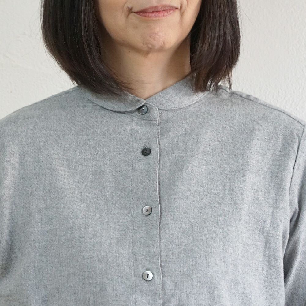 Branch m‘.,ブランチエム,ナチュラル,30代,40代,50代,60代,コットン,ゆったり,blouse,ブラウス,綿ブラウス,起毛ブラウス,羽織,羽織ブラウス,丸襟,丸襟ブラウス,シャツ,丸襟シャツ