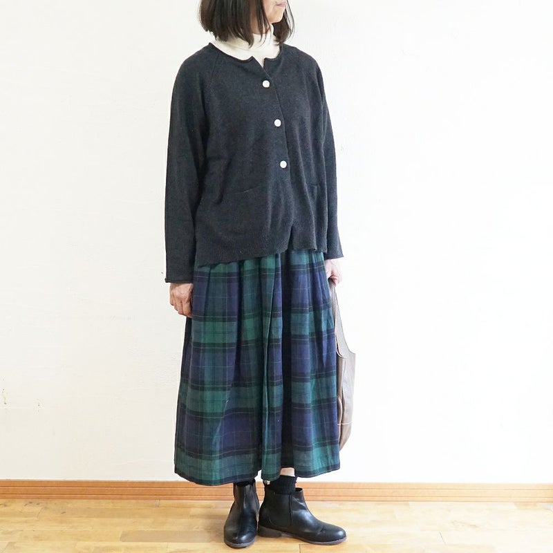 Branch m‘.,ブランチエム,ナチュラル,30代,40代,50代,60代,綿,ゆったり,コットン,ニット,カーディガン,ニットカーディガン,クルーネックカーディガン