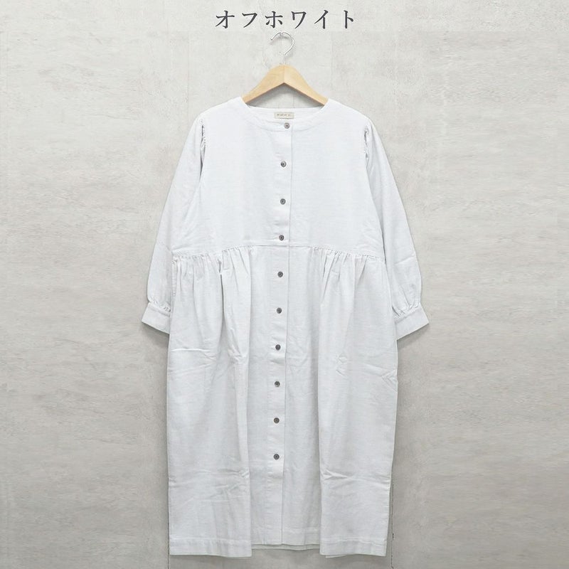 Branch m‘.,ブランチエム,ナチュラル,30代,40代,50代,60代,コットン,ゆったり,blouse,ブラウス,綿ブラウス,綿ウール,コットンウール,ワンピース,ギャザーワンピース,羽織ワンピース,ライトアウター,カーディガン,起毛ワンピース