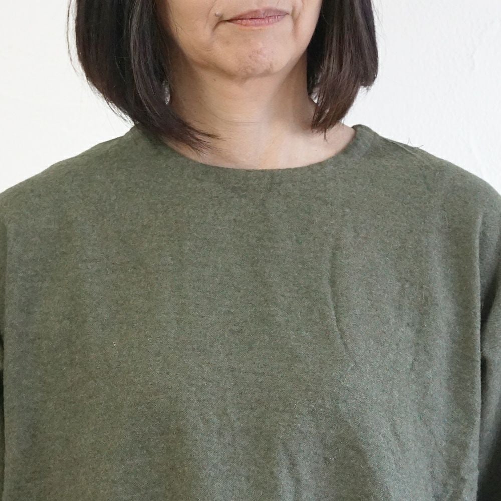 Branch m‘.,ブランチエム,ナチュラル,30代,40代,50代,60代,コットン,ゆったり,ワンピース ,綿,綿ウール,コットンウール,ワンピース,起毛ワンピース,チュニックワンピース