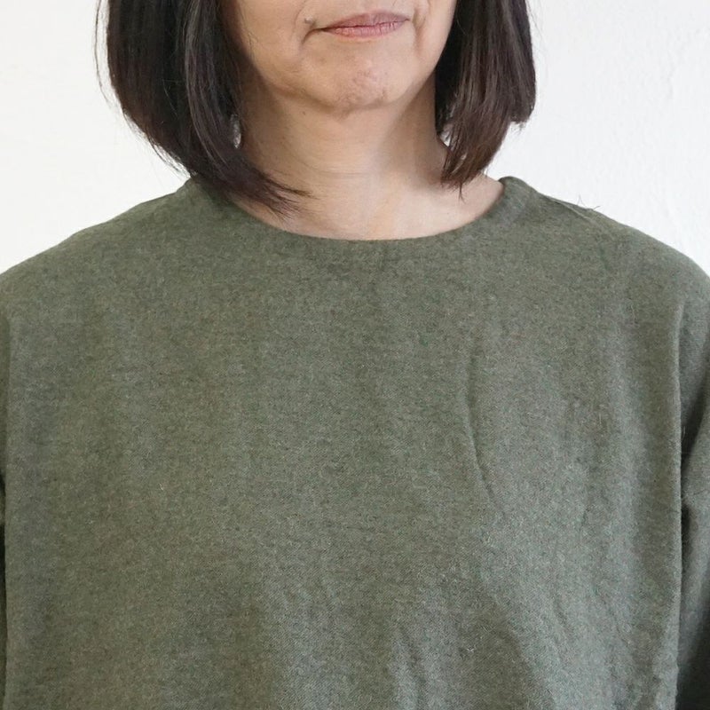 Branch m‘.,ブランチエム,ナチュラル,30代,40代,50代,60代,コットン,ゆったり,ワンピース ,綿,綿ウール,コットンウール,ワンピース,起毛ワンピース,チュニックワンピース