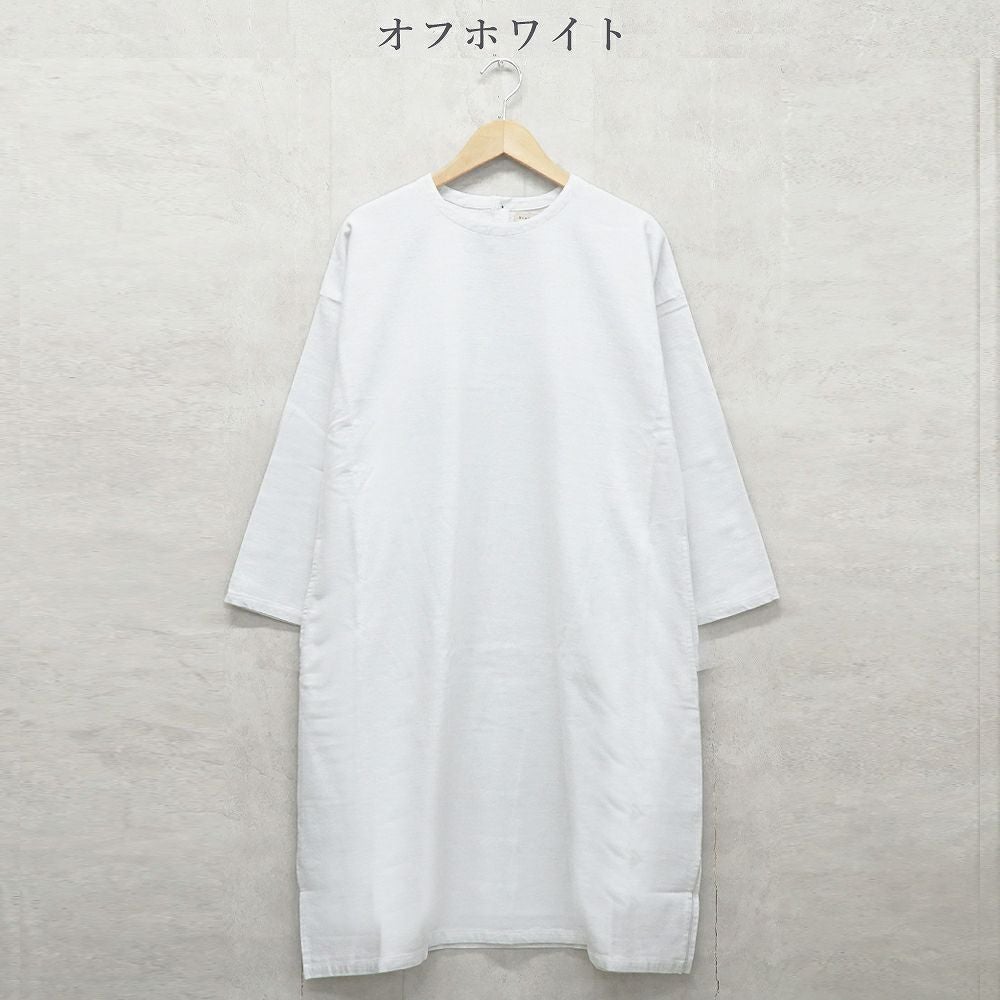 Branch m‘.,ブランチエム,ナチュラル,30代,40代,50代,60代,コットン,ゆったり,ワンピース ,綿,綿ウール,コットンウール,ワンピース,起毛ワンピース,チュニックワンピース