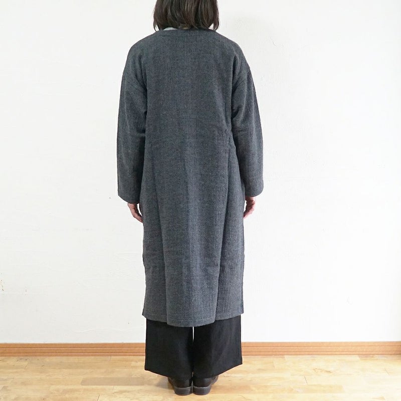 Branch m‘.,ブランチエム,ナチュラル,30代,40代,50代,60代,ゆったり,ウール,カーディガン,ウールカーディガン,羽織,コート,ノーカラーコート,クルーネックコート,ノーカラー,クルーネック,ワンピース,羽織ワンピース