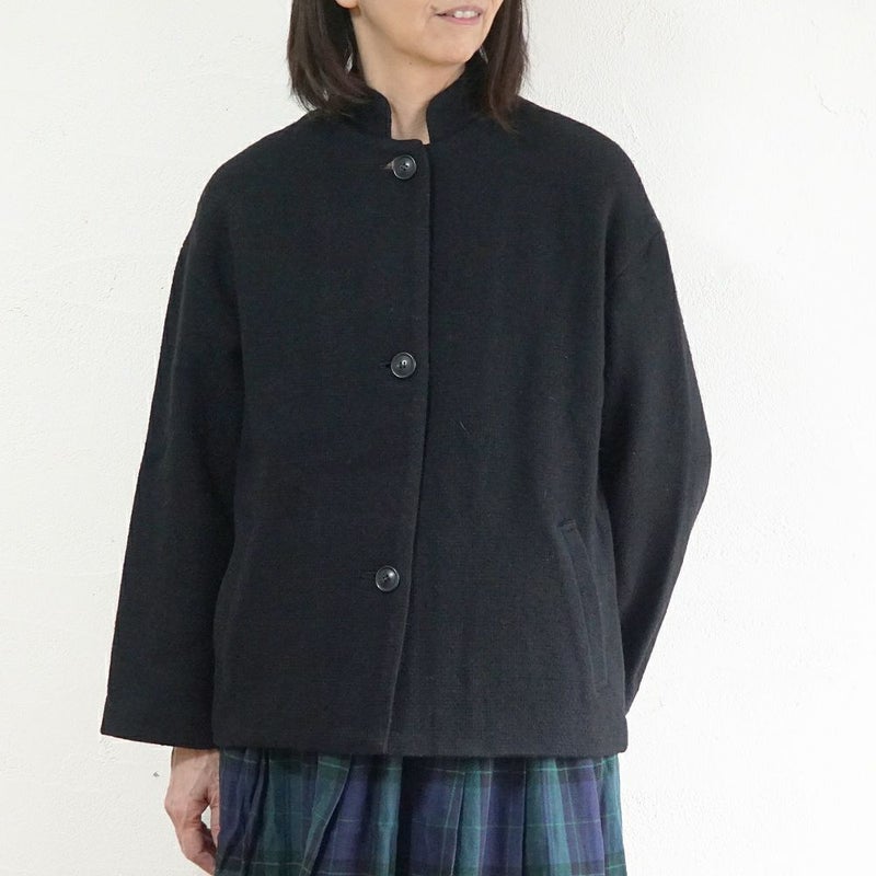 Branch m‘.,ブランチエム,ナチュラル,30代,40代,50代,60代,ウール,ゆったり,コート,ジャケット,スタンドカラー,スタンドカラージャケット,スタンドカラーコート,ウールコート,ショートコート,