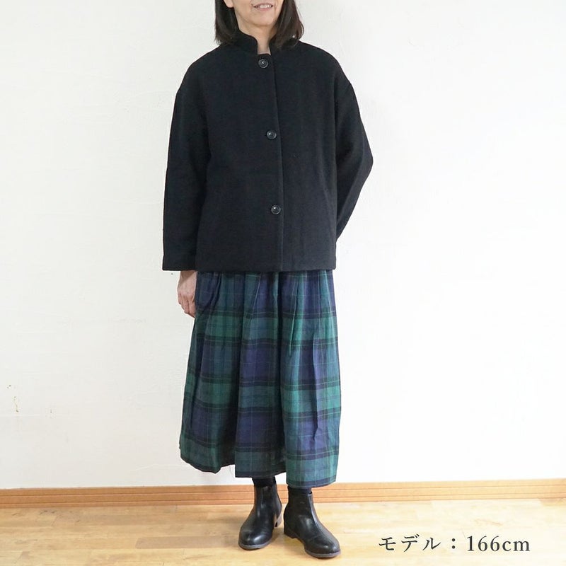 Branch m‘.,ブランチエム,ナチュラル,30代,40代,50代,60代,ウール,ゆったり,コート,ジャケット,スタンドカラー,スタンドカラージャケット,スタンドカラーコート,ウールコート,ショートコート,