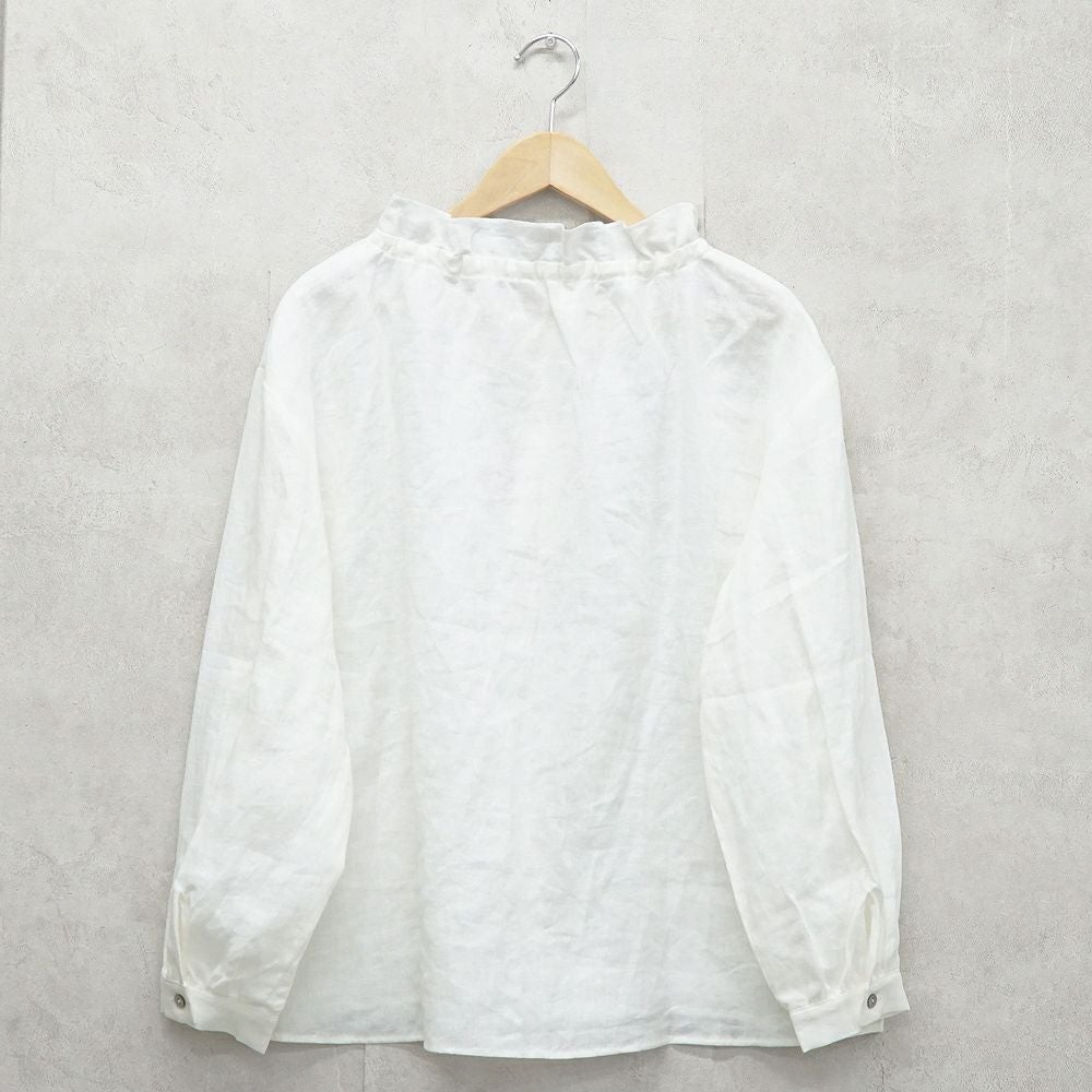 Branch m‘.,ブランチエム,ナチュラル,30代,40代,50代,60代,リネン,ゆったり,ブラウス,リネンブラウス,フリルブラウス,プルオーバー,プルオーバーブラウス,フリル