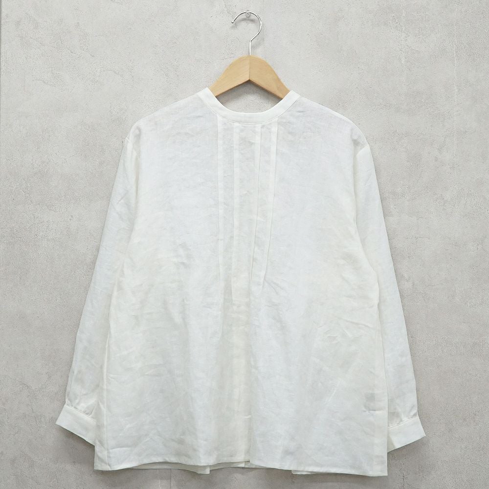 Branch m‘.,ブランチエム,ナチュラル,30代,40代,50代,60代,リネン,ゆったり,ブラウス,リネンブラウス,2way,2wayブラウス,前あきブラウス,タックブラウス,ギャザーブラウス