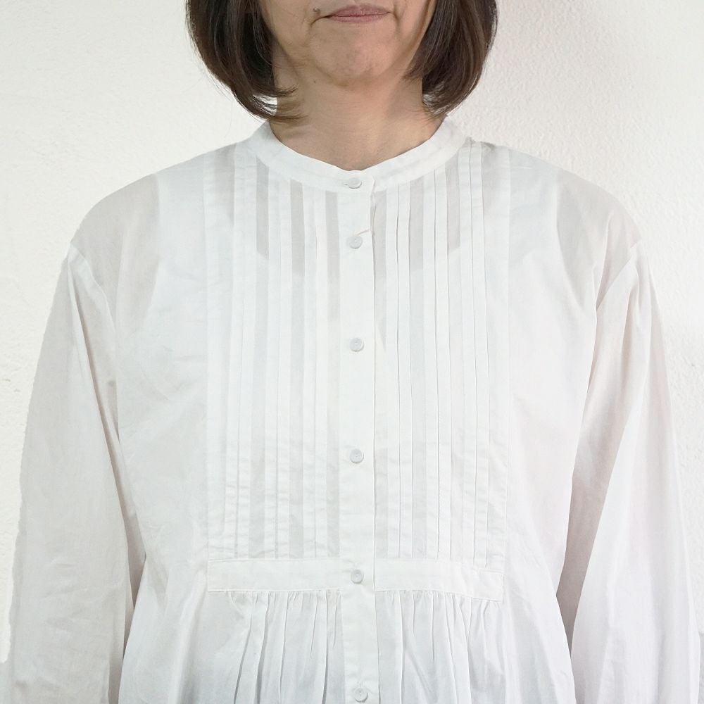 Branch m‘.,ブランチエム,ナチュラル,30代,40代,50代,60代,コットン,ゆったり,コットン,コットンブラウス,綿ブラウス,タックブラウス,ピンタックブラウス,ピンタック,フォーマル,オケージョン,セットアップ