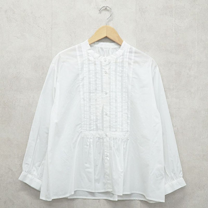 Branch m‘.,ブランチエム,ナチュラル,30代,40代,50代,60代,コットン,ゆったり,コットン,コットンブラウス,綿ブラウス,タックブラウス,ピンタックブラウス,ピンタック,フォーマル,オケージョン,セットアップ