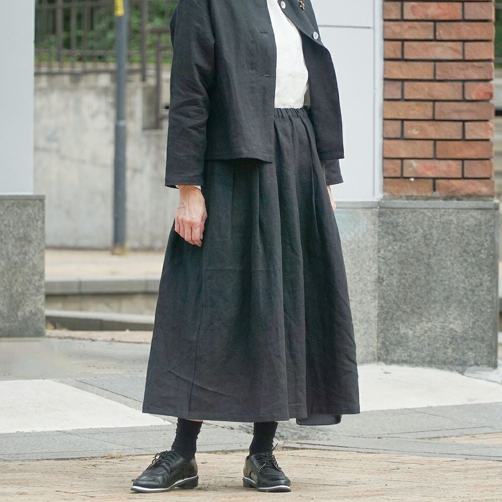 Branch m‘.,ブランチエム,ナチュラル,30代,40代,50代,60代,リネン,ゆったり,フォーマル,オケージョン,セットアップお仕事,スカート,リネンスカート,タックスカート,