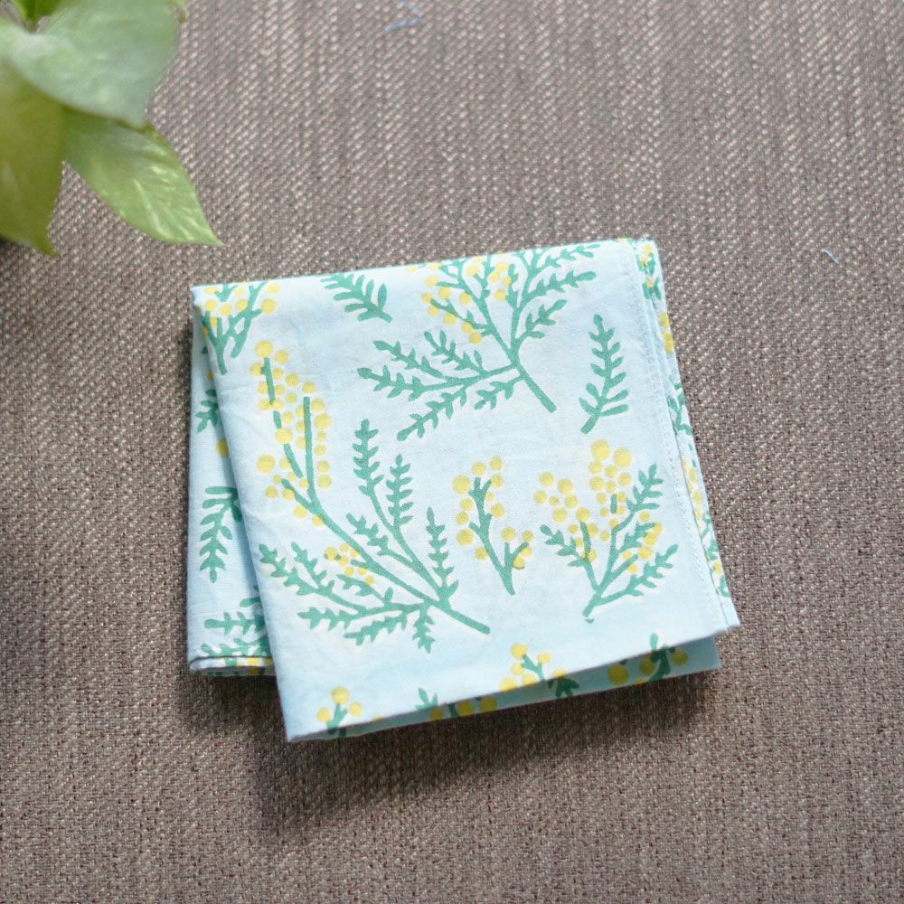 Branch m‘.,ブランチエム,ナチュラル,30代,40代,50代,60代,ハンカチ,花柄,ミモザ