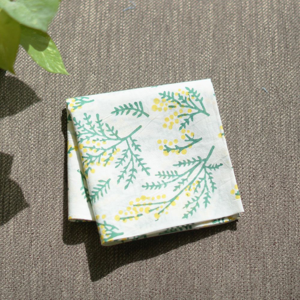 Branch m‘.,ブランチエム,ナチュラル,30代,40代,50代,60代,ハンカチ,花柄,ミモザ