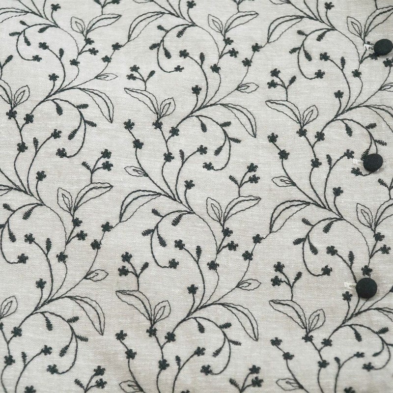 Branch m‘.,ブランチエム,ナチュラル,30代,40代,50代,60代,リネン,ゆったり,刺繍,刺繍ワンピース,ワンピース,タックワンピース,