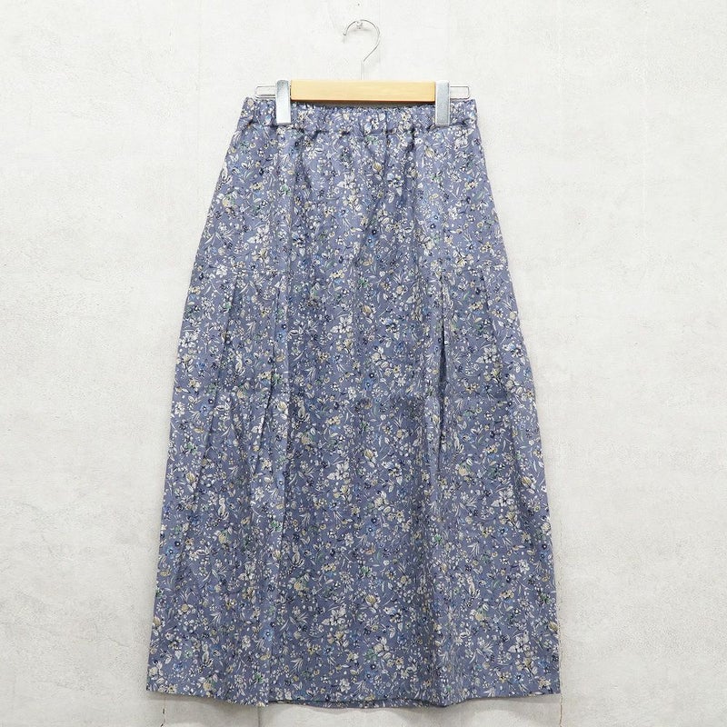 Branch m‘.,ブランチエム,ナチュラル,30代,40代,50代,60代,リネン,ゆったり,skirt,スカート,リネンスカート,タックスカート,花柄,花柄スカート,花柄プリント,