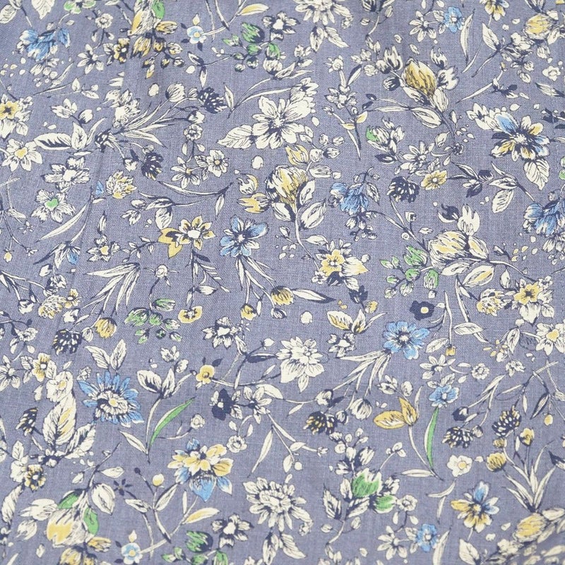 Branch m‘.,ブランチエム,ナチュラル,30代,40代,50代,60代,リネン,ゆったり,skirt,スカート,リネンスカート,タックスカート,花柄,花柄スカート,花柄プリント,