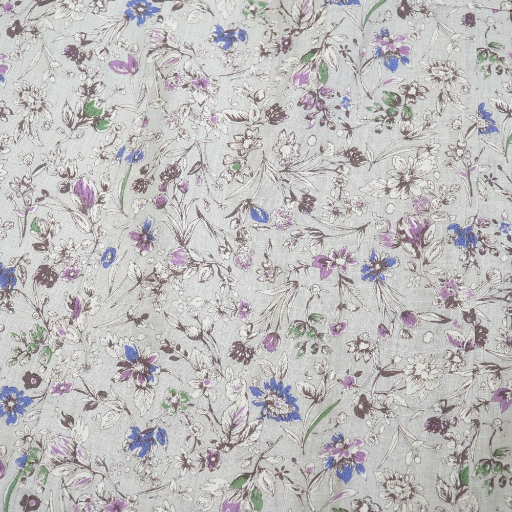 Branch m‘.,ブランチエム,ナチュラル,30代,40代,50代,60代,リネン,ゆったり,skirt,スカート,リネンスカート,タックスカート,花柄,花柄スカート,花柄プリント,