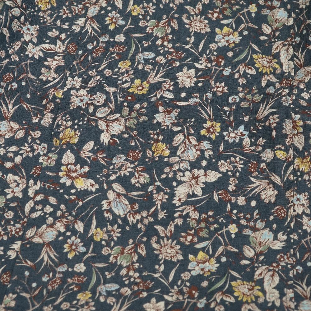 Branch m‘.,ブランチエム,ナチュラル,30代,40代,50代,60代,リネン,ゆったり,skirt,スカート,リネンスカート,タックスカート,花柄,花柄スカート,花柄プリント,