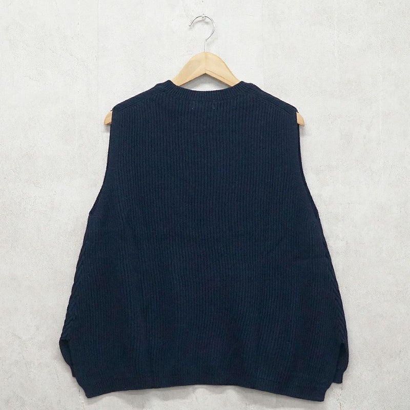 Branch m‘.,ブランチエム,ナチュラル,30代,40代,50代,60代,コットン,ゆったり, ニット,コットンニット,綿,綿ニット,ニットベスト,ベスト,